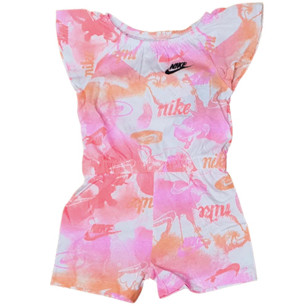 NIKE GIRLS' 36J532 PINK COTTON ONE PIECE