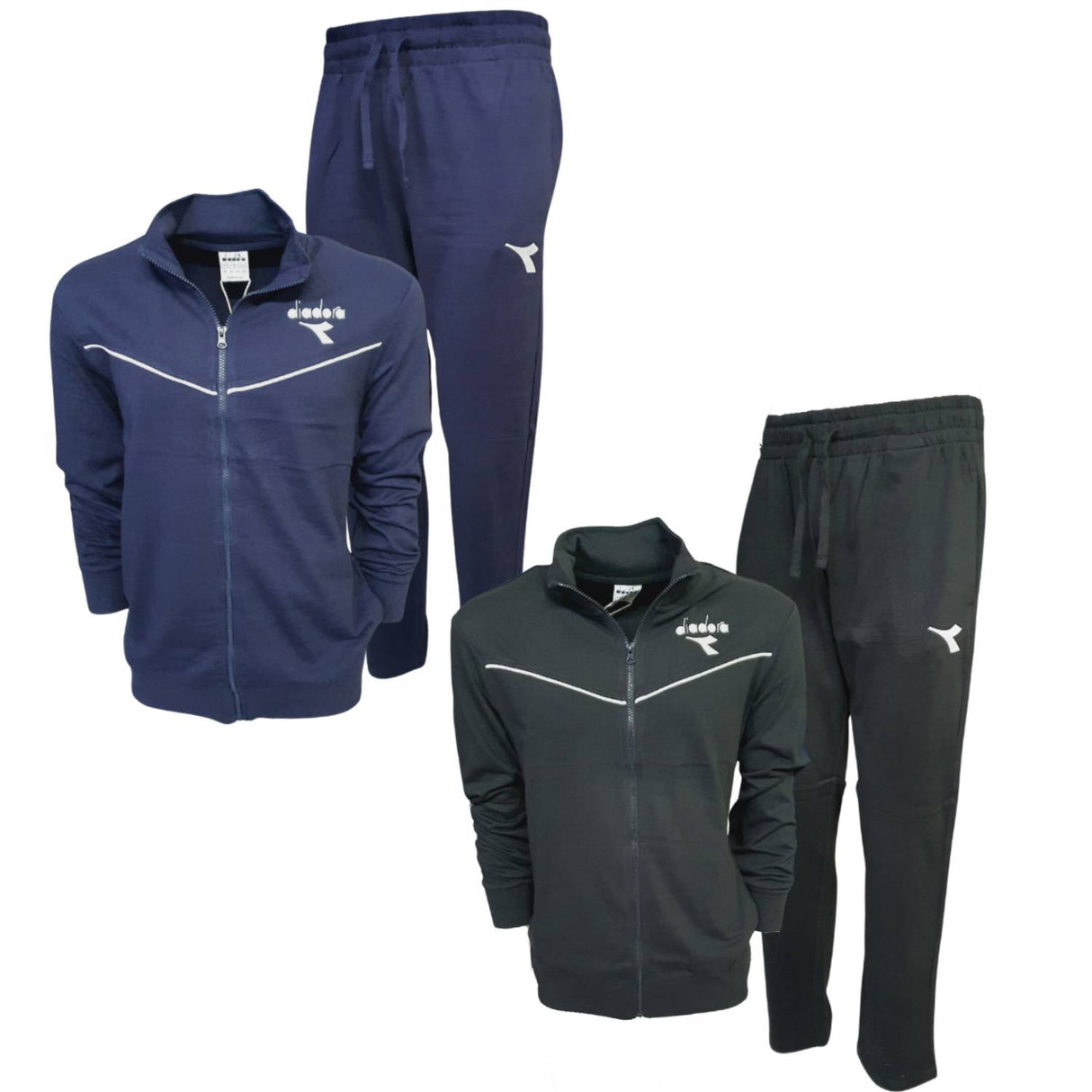 TUTA DIADORA 182904 COTONE GARZATO NERO BLU