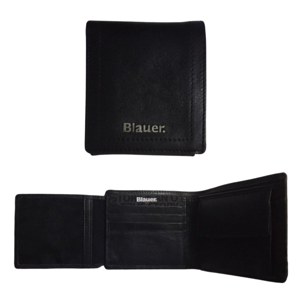 PORTAFOGLIO BLAUER F6TRIF01 NAV BLK  NERO