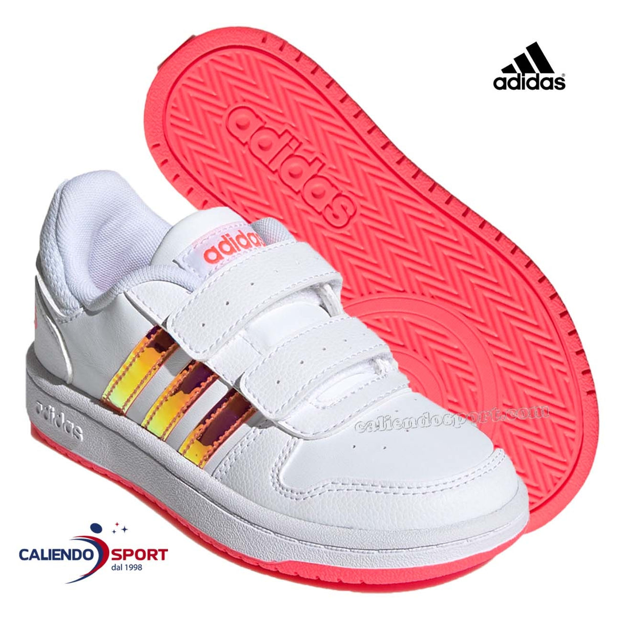 SCARPA ADIDAS BAMBINA FW7615 HOOPS 2.0 CMF