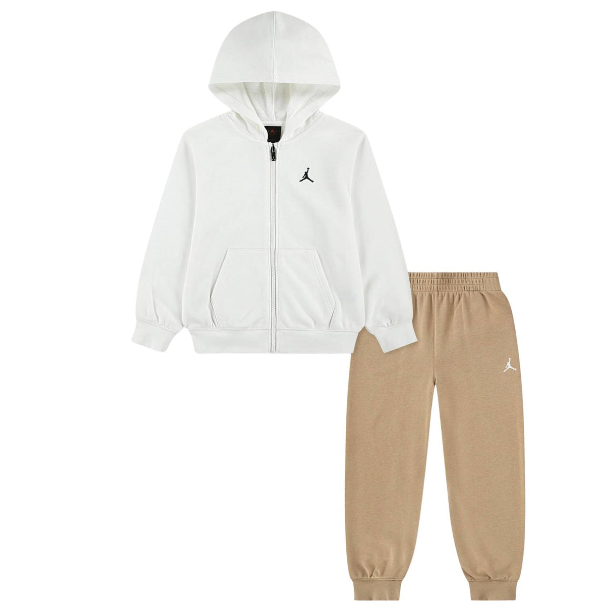 TUTA RAGAZZI JORDAN 85F124-X0L COTONE GARZATO BIANCO BEIGE