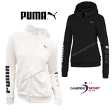 FELPA PUMA 581316 01 02 NERO BIANCO COTONE ZIP INTERA