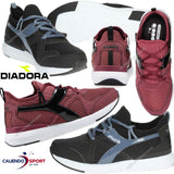 WOMEN'S SHOES Diadora 173748 T3CH RUN WN 55111 BORDO'80008 BLACK SNEAKER