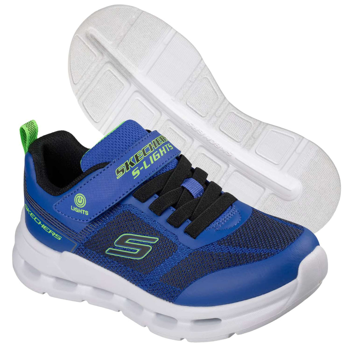 SCARPA RAGAZZI SKECHERS 400240LC BLBK S LIGHTS LUCI