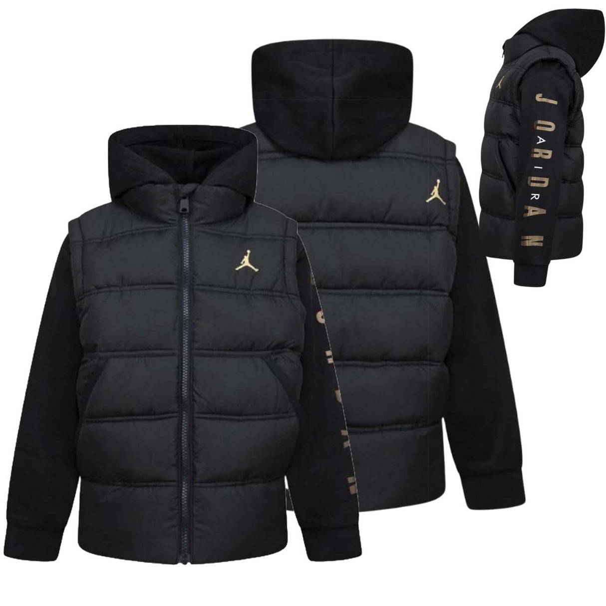 GIUBBOTTO RAGAZZI JORDAN 95D191-K5X PIUMINO NERO