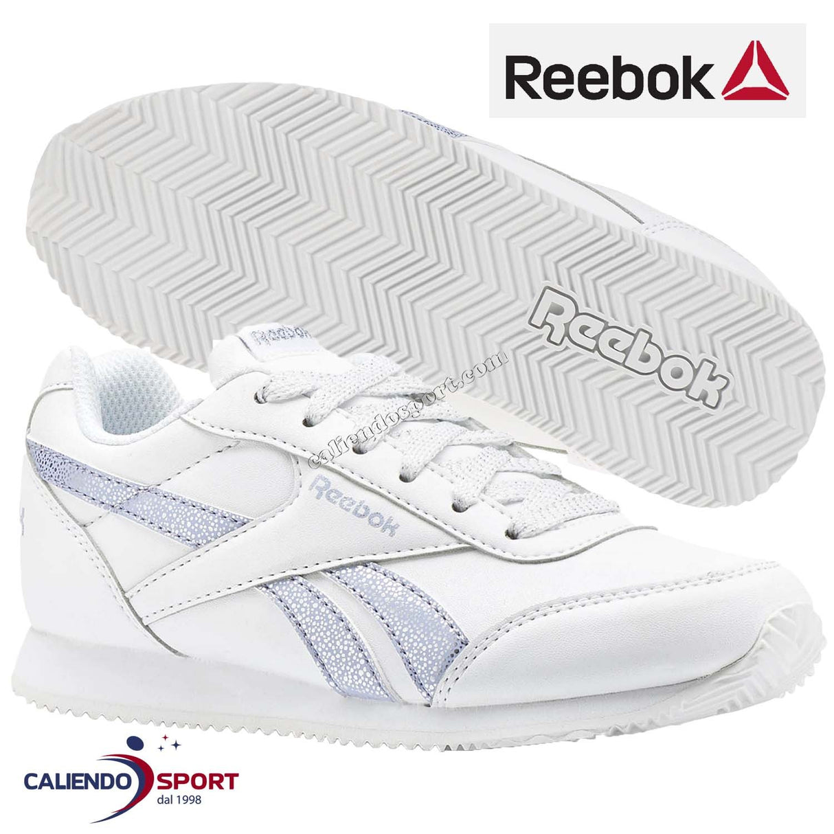 SCARPA RAGAZZA REEBOK CN4771 ROYAL CLASSIC JOGGER 2.0 BIANCO ARGENTO SNEAKER