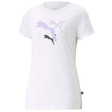 PUMA 673677 PURPLE WHITE COTTON WOMEN'S T-SHIRT