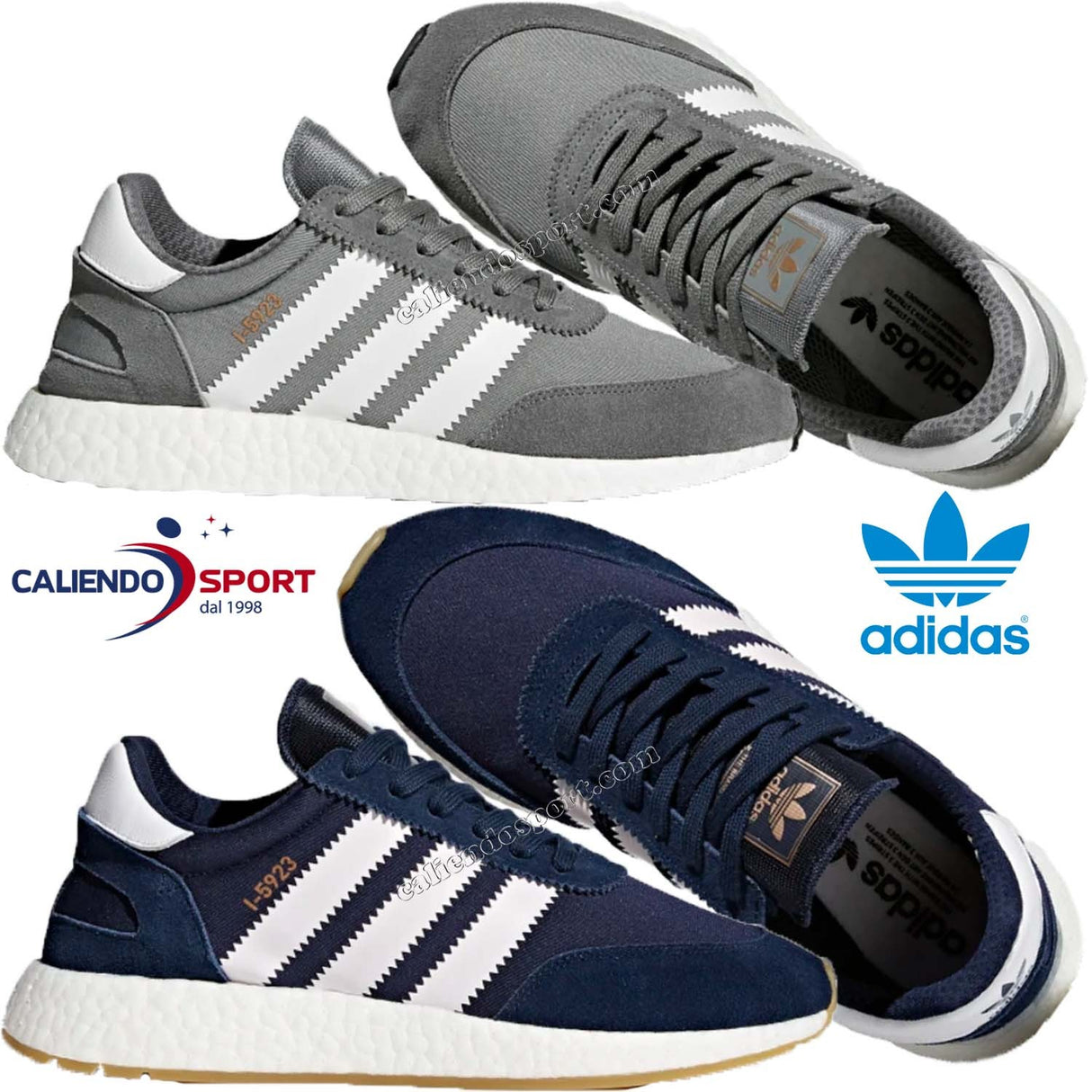 SCARPA ADIDAS ORIGINALS BB2089 GRIGIO BB2092 BLU INIKI RUNNER I-5923