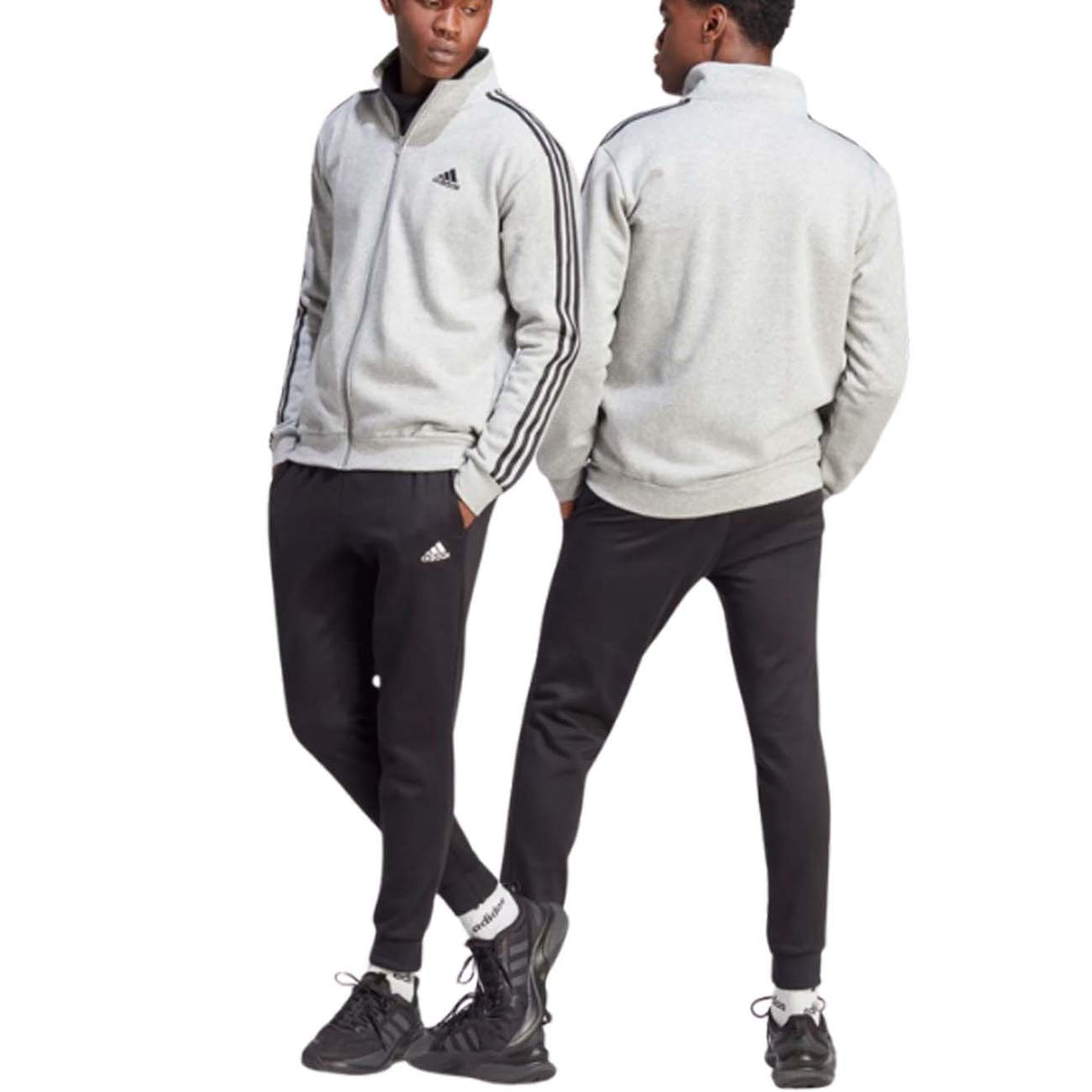 TUTA ADIDAS IA3073 BASIC GRIGIO COTONE FELPATO