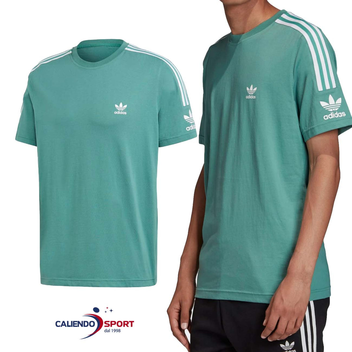 T-SHIRT EN COTON VERT ADIDAS FM3799 ORIGINALS