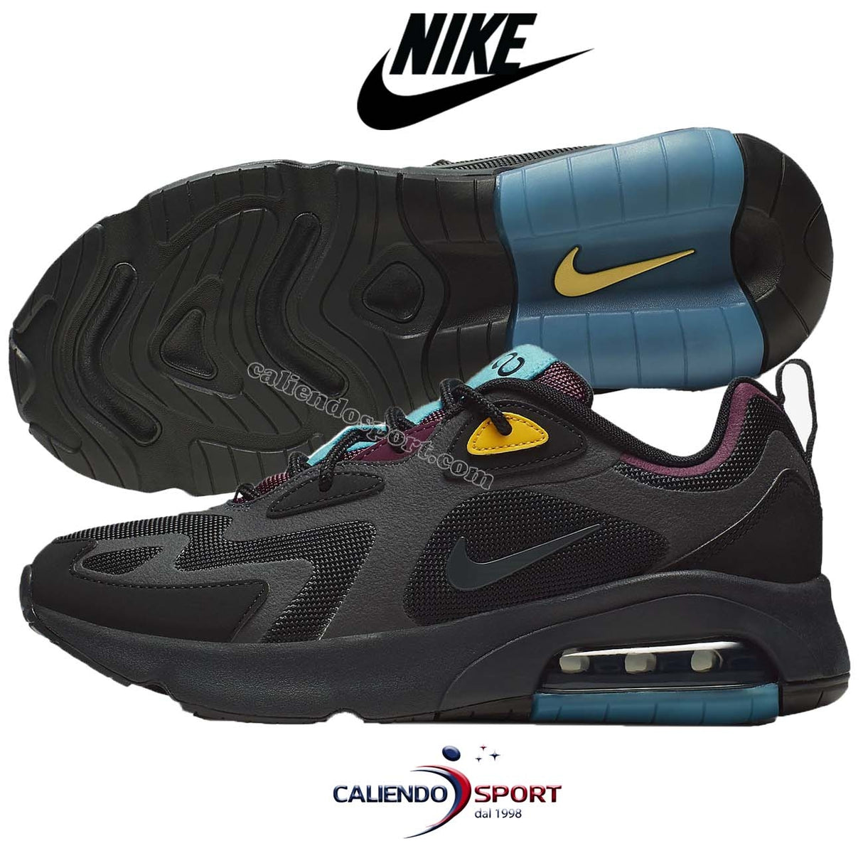 SCARPA NIKE AT6175 001 W AIR MAX 200 NERO