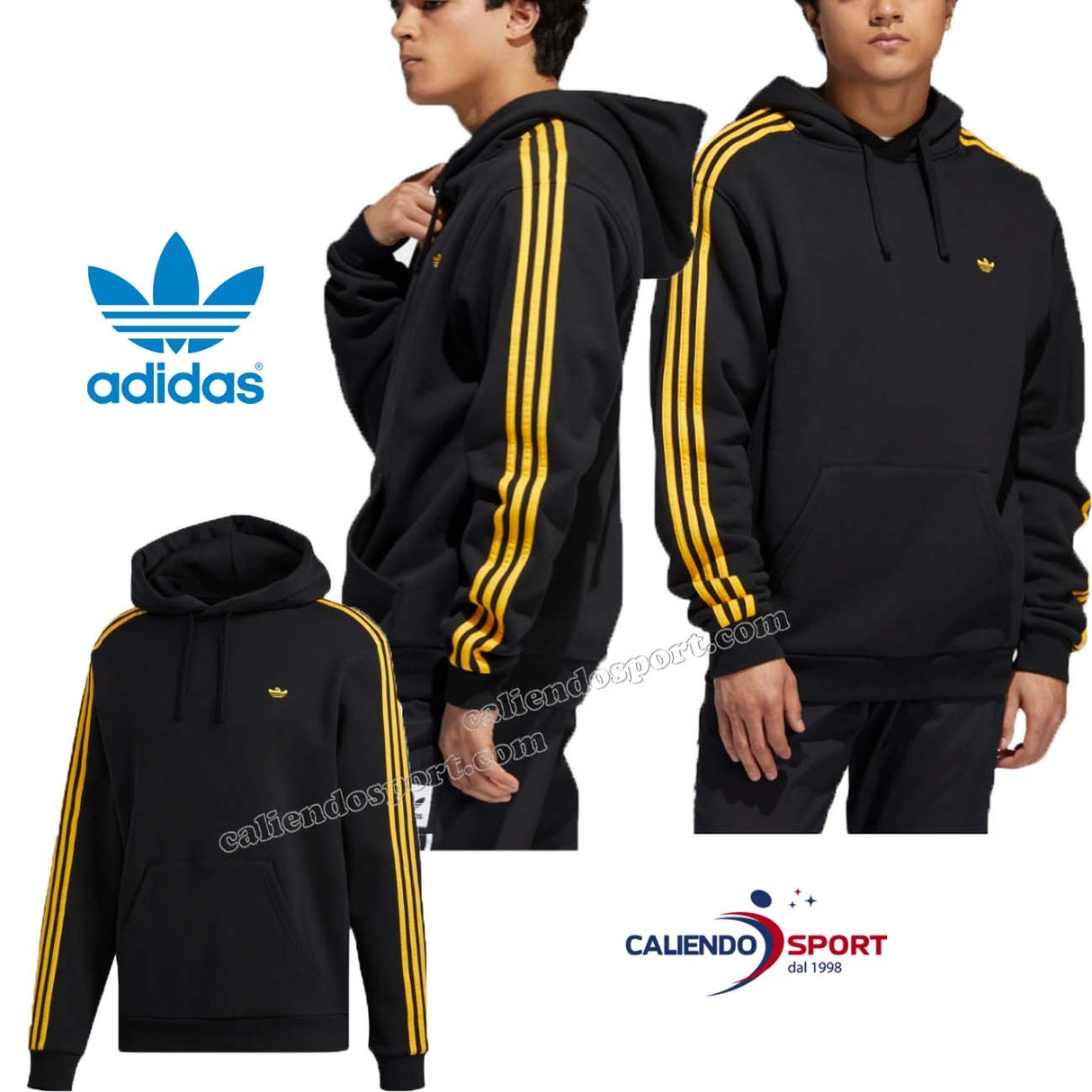FELPA ADIDAS EC7325 HOODIE MINI SHMOO NERO GIALLO