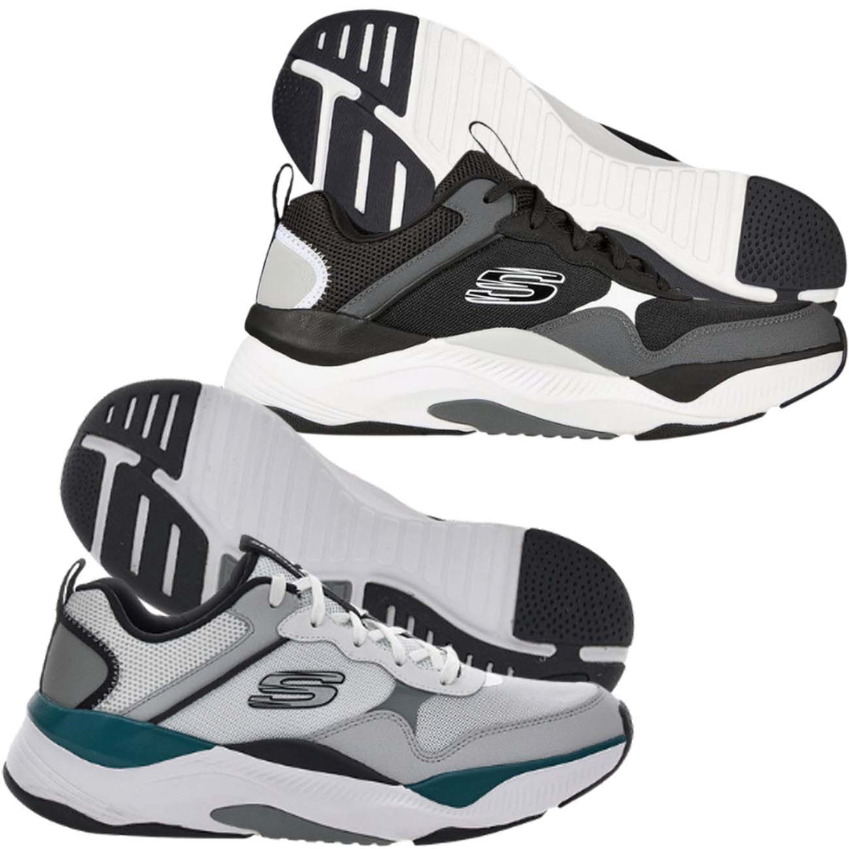 CHAUSSURES SKECHERS HOMMES 232373 MIRA NOIR BLANC