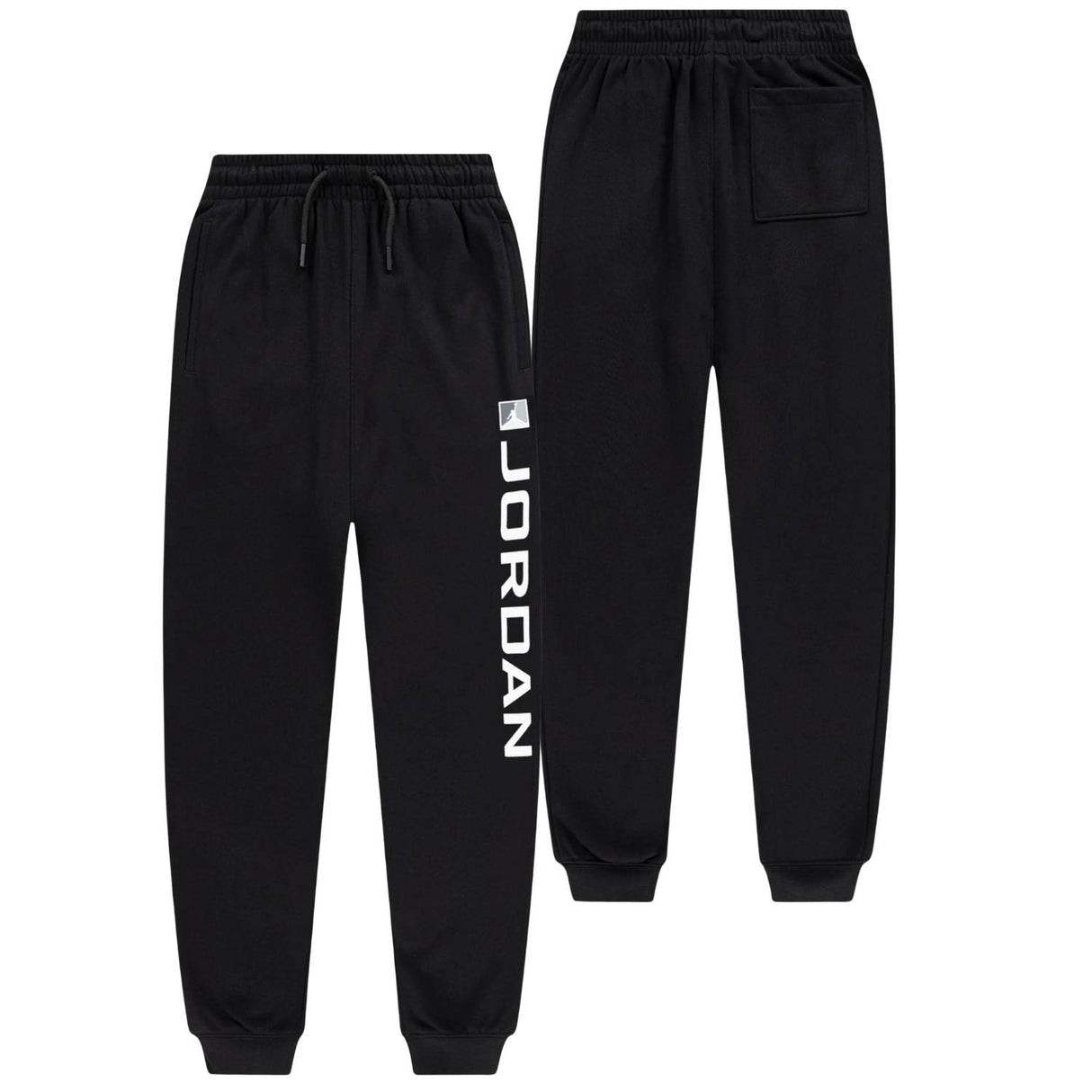 PANTALONE RAGAZZI JORDAN 95F087-023 COTONE GARZATO NERO