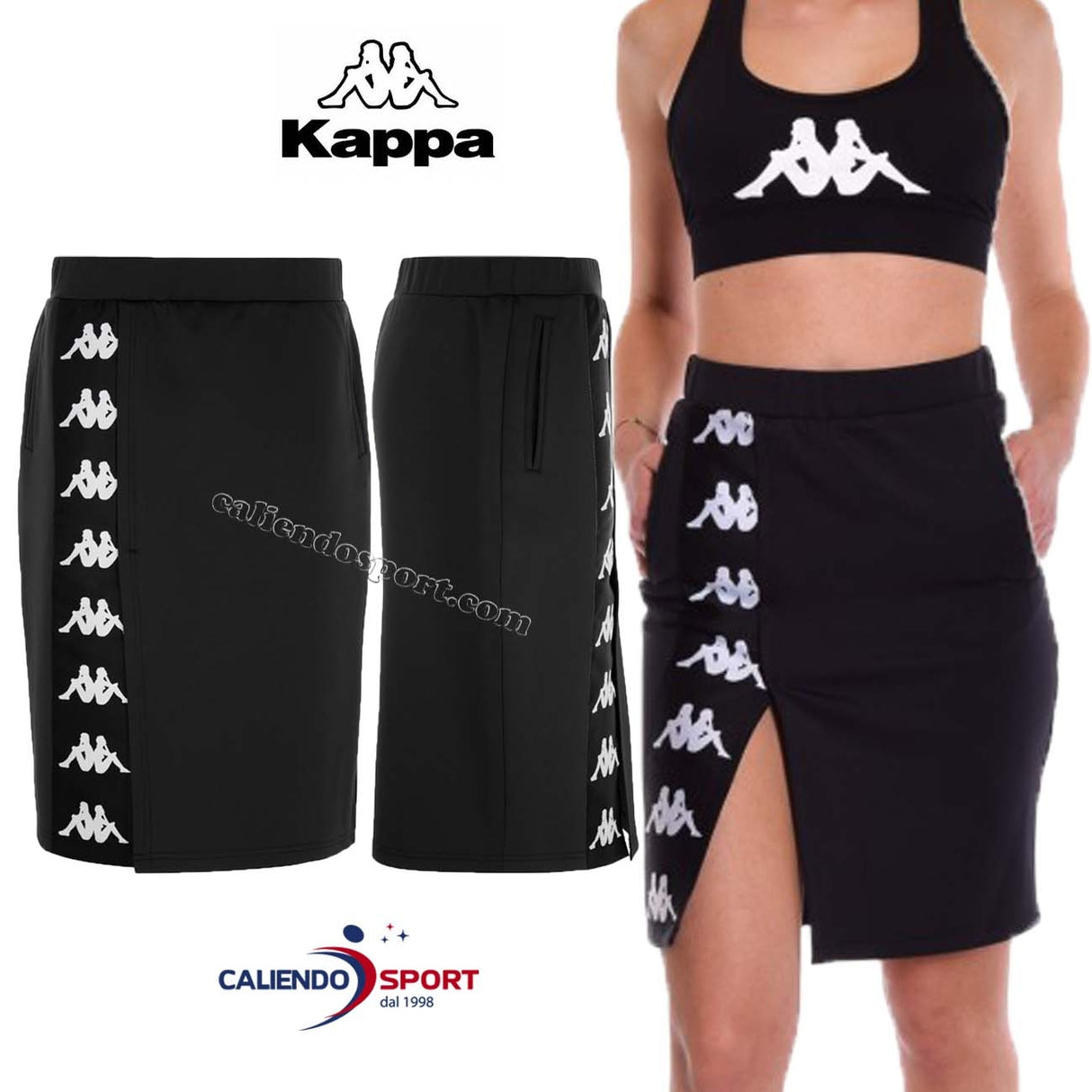 KAPPA SKIRT 304TIN0 AAL BLACK 222 BAND 10 CLUMSY
