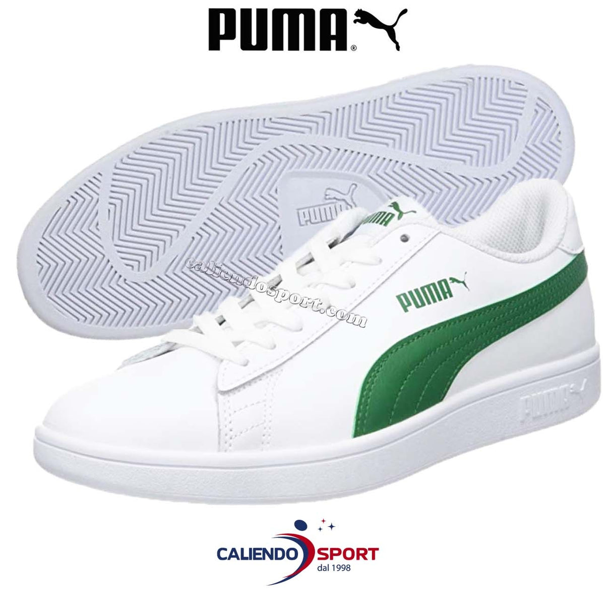 SCARPA PUMA 365215 03 BIANCO VERDE SMASH V2 L
