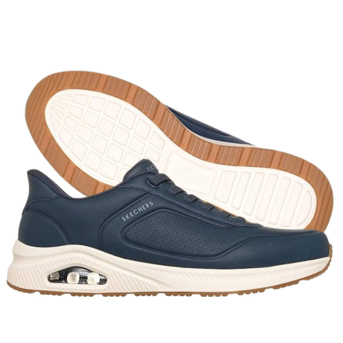 SCARPA SKECHERS 183443 NVY SLIP INS RELAXED ARCH FIT