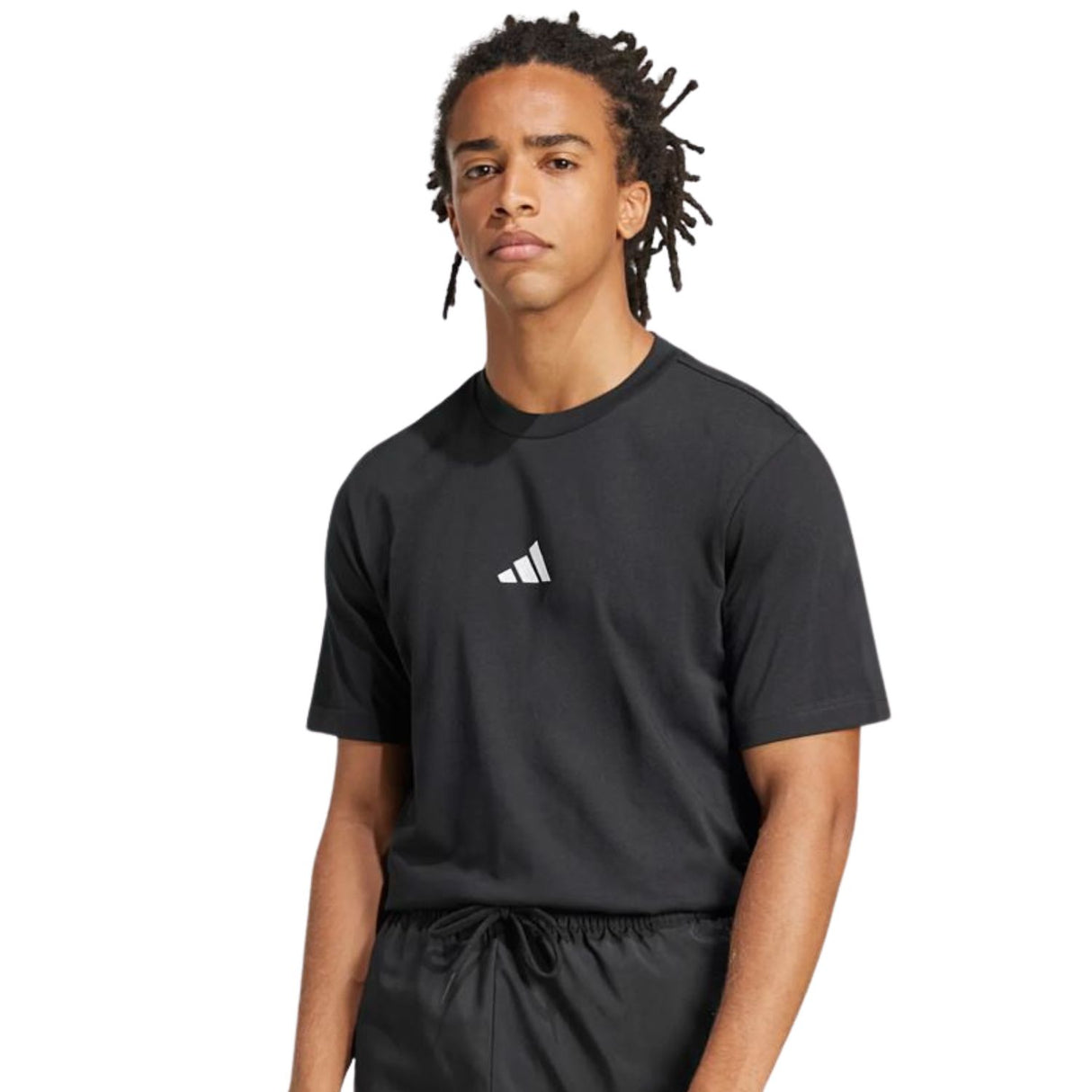 T-SHIRT ADIDAS JE9024 COTONE NERO ESSENTIALS