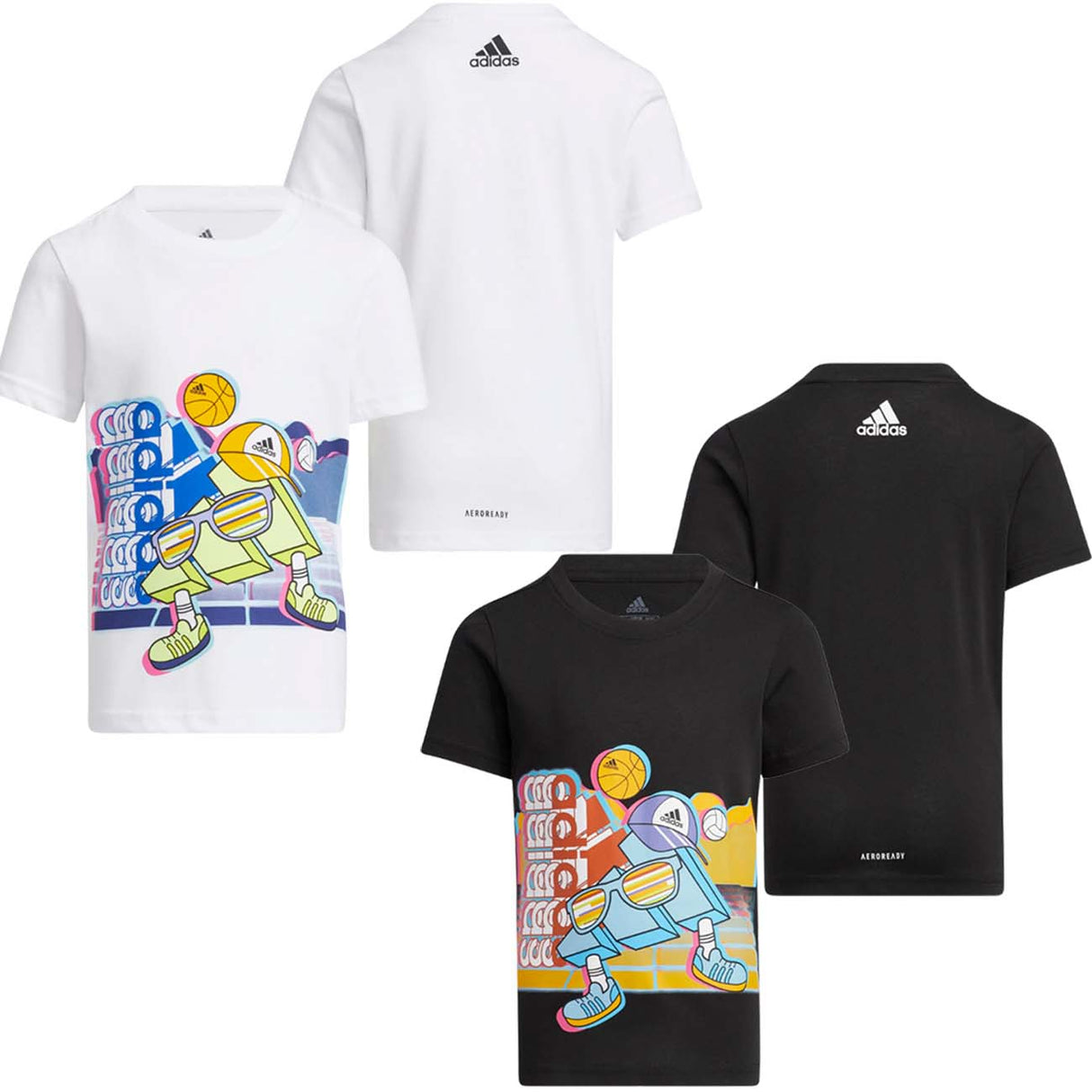 T-SHIRT BAMBINI ADIDAS HE0026 HE0027 GAME
