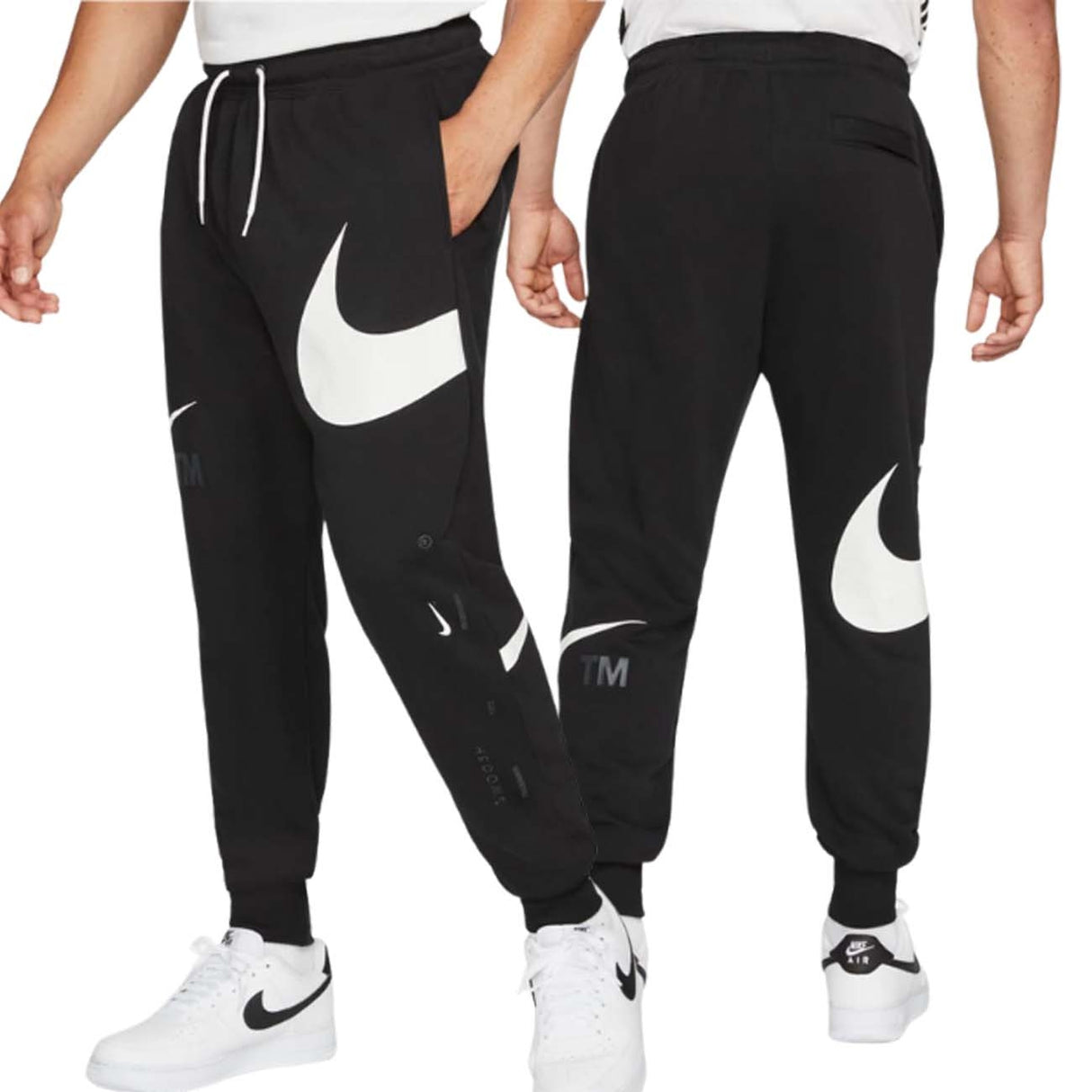 NIKE DD6001 010 SPORTSWEAR SWOOSH BLACK PANTS