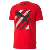 T-SHIRT PUMA 581909 BIANCO NERO ROSSO COTONE