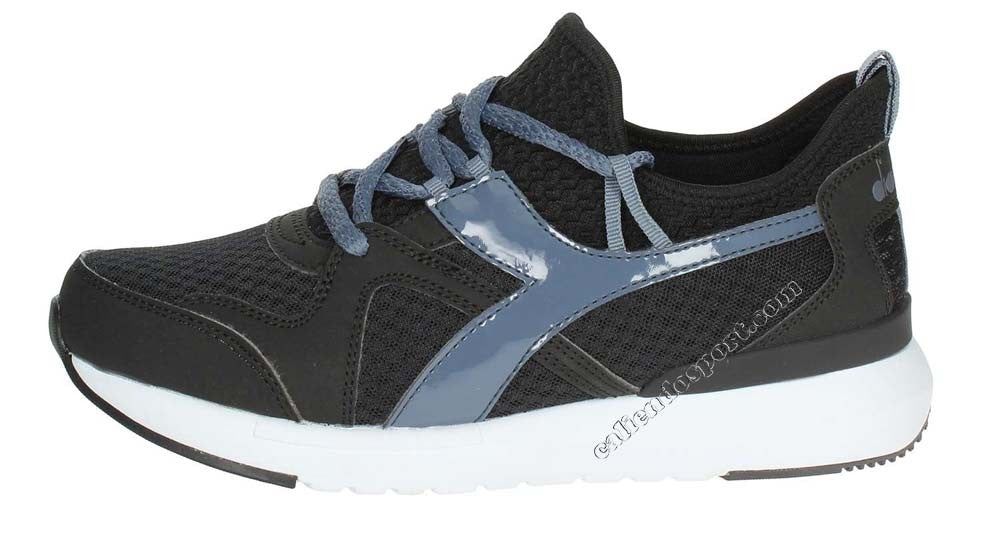 WOMEN'S SHOES Diadora 173748 T3CH RUN WN 55111 BORDO'80008 BLACK SNEAKER