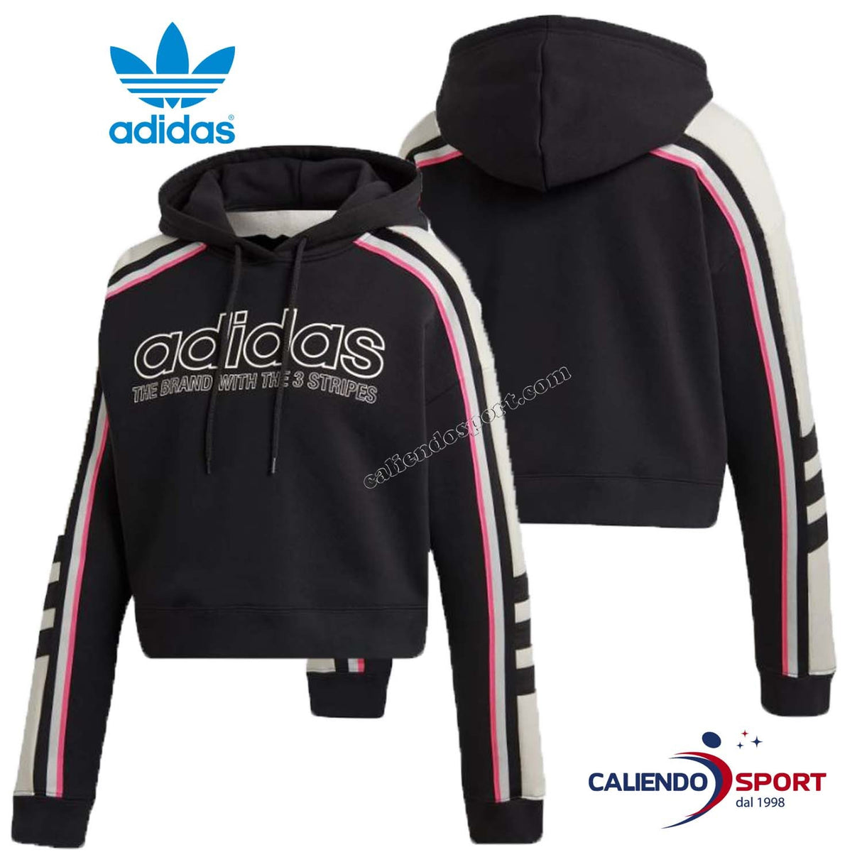 ADIDAS ORIGINALS WOMEN'S SWEATSHIRT DH4214 HODDIE HOODIE BLACK SPORT