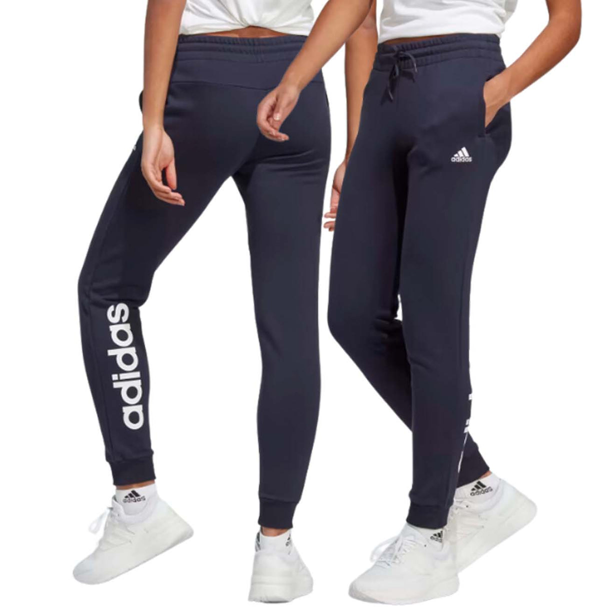 PANTALONE ADIDAS IC6869 ESSENTIALS COTONE GARZATO BLU