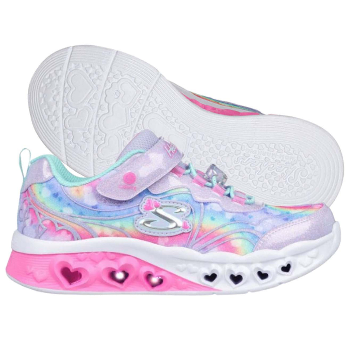 SKECHERS GIRLS SHOES 303253L FLUTTER HEART LIGHTS LIGHTS