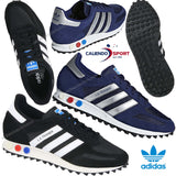 SCARPE LA TRAINER UOMO CQ2277 CQ2278 BLU NERO ADIDAS ORIGINALS