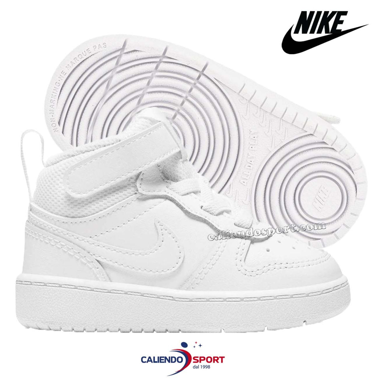 CHAUSSURES NIKE POUR ENFANTS CD7784 100 COURT BOROUGH MID 2