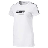 T-SHIRT PUMA DONNA 845059 CAMO PACK TAPE COTONE NERO BIANCO-