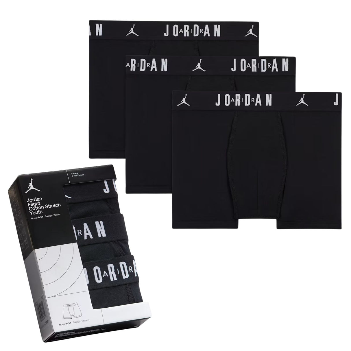 BOXER RAGAZZI JORDAN 9J0633 023 COTONE NERO