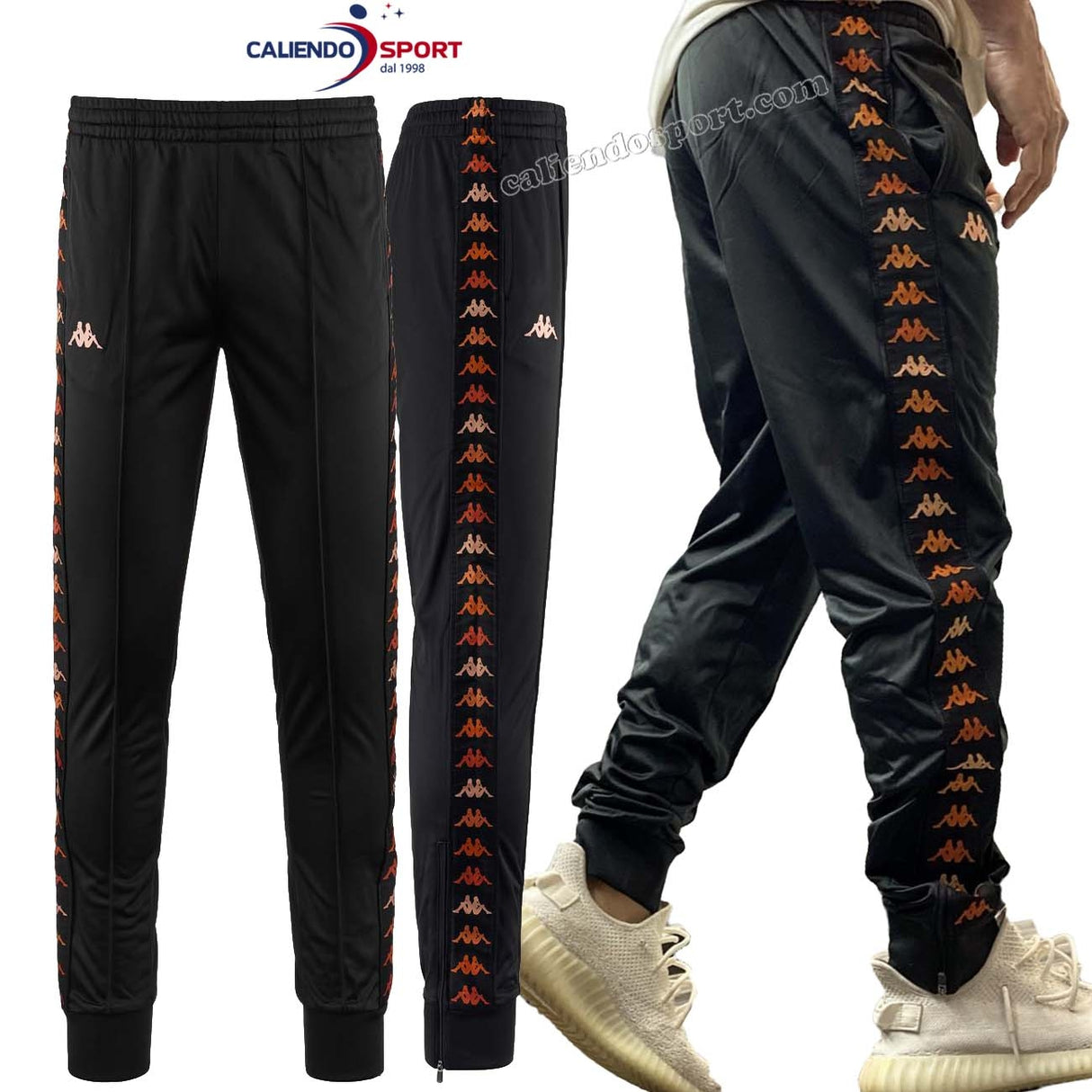 KAPPA 34147SW AUTHENTIC GAGA ACETATE BLACK PANTS