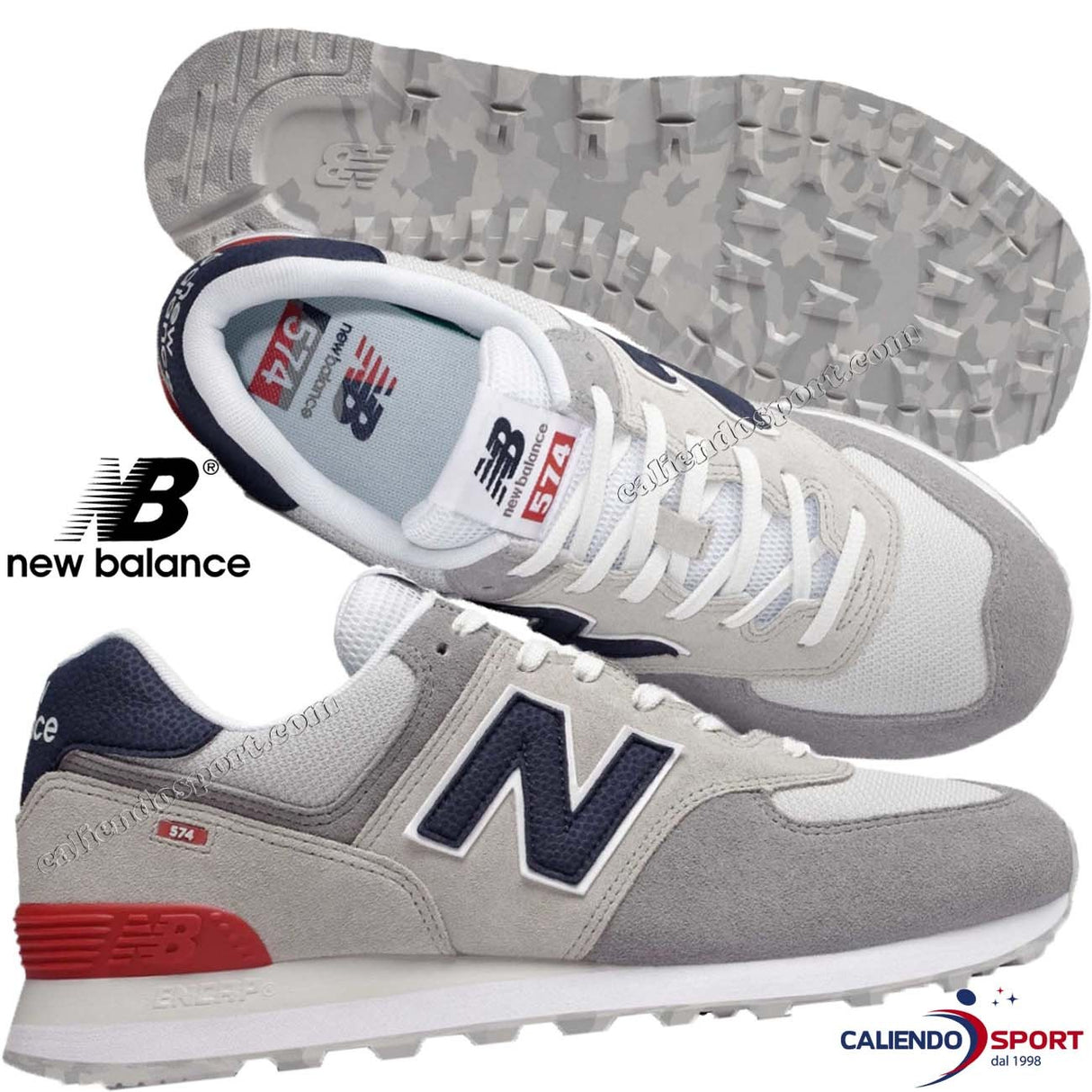 SCARPA New Balance UOMO ML574 UJD BIANCO GRIGIO