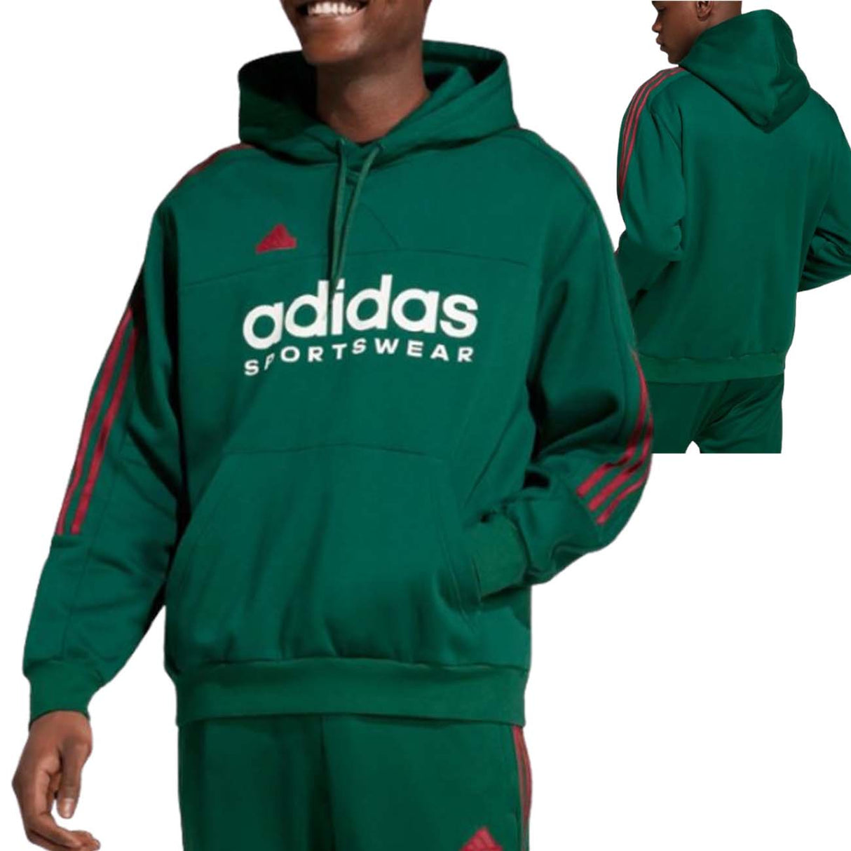 FELPA ADIDAS IY4521 HOUSE TIRO COTONE FELPATO VERDE
