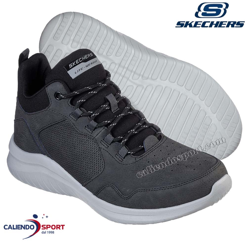 CHAUSSURES À COL MONTANT SKECHERS 52780 BLK GREY AIR COOLED