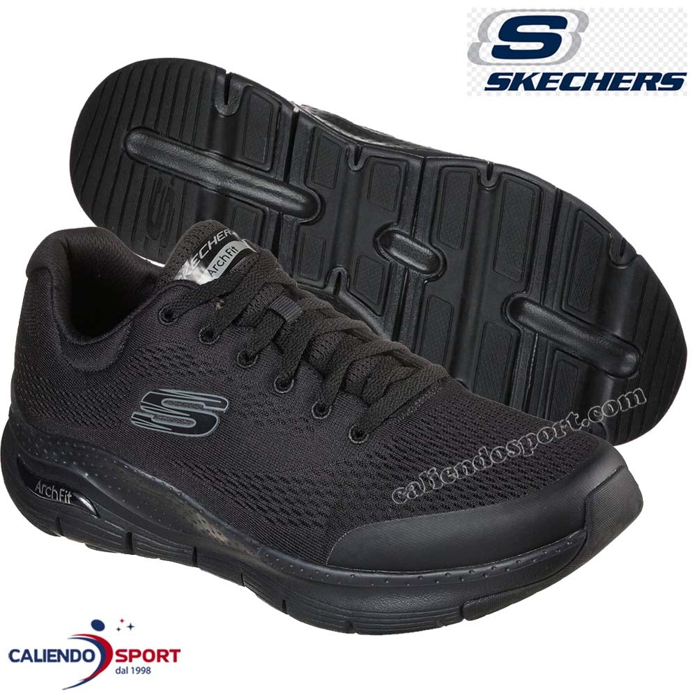 SKECHERS 232040 BBK BLACK ARCH FIT SHOE
