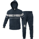 DIADORA MEN'S TRACKSUIT 173575 HD FZ SUIT BRUSHED FL BLACK BLUE FLEECE COTTON