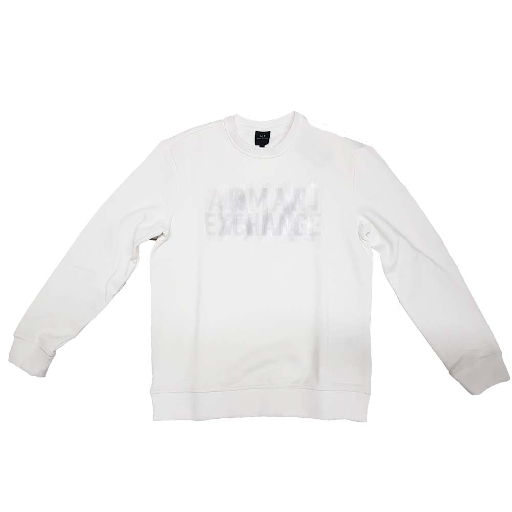 FELPA UOMO ARMANI EXCHANGE 6GZMBSZJU1Z NERO BIANCO