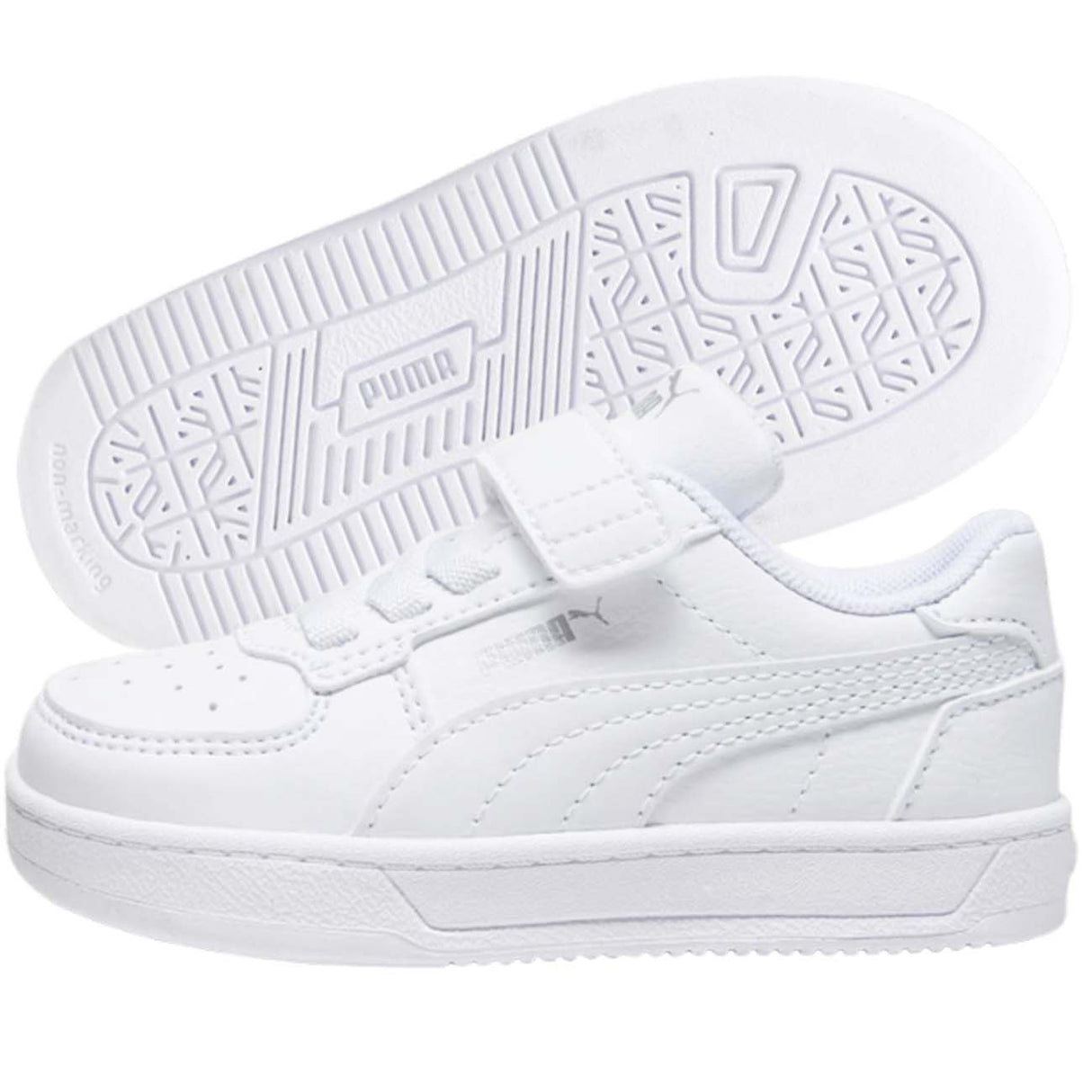 SCARPA BAMBINE PUMA 393841 02 CANVEN 2.0 STRAPPO BIANCO