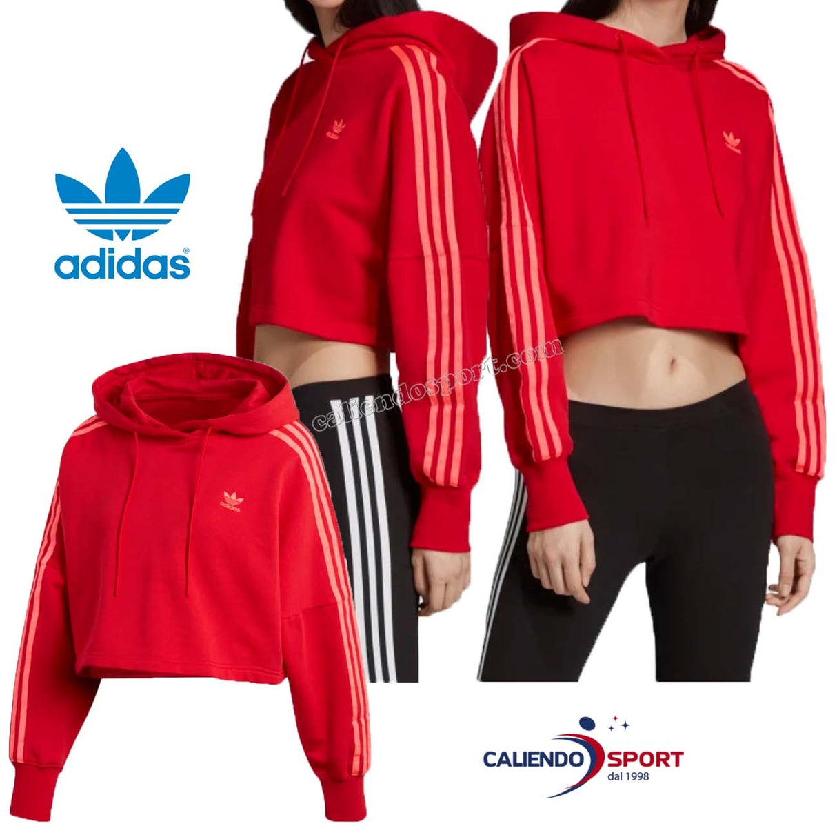 FELPA ADIDAS EJ9345 DONNA ORIGINALS CON CAPPUCCIO