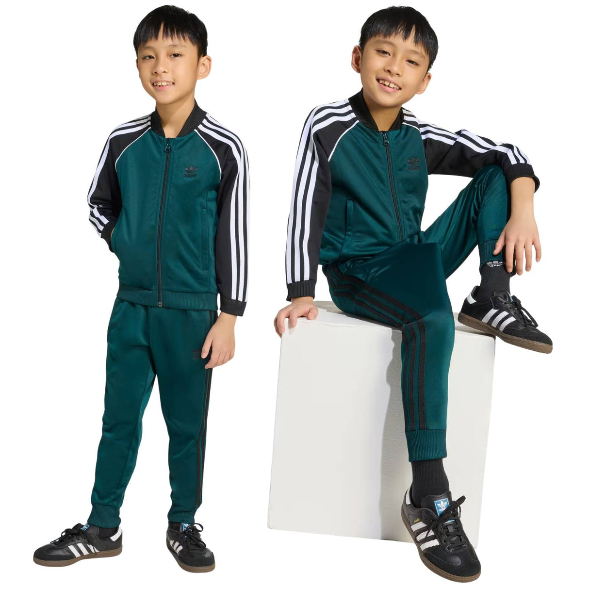 TUTA BAMBINI ADIDAS JY1145 ADICOLOR VERDE ACETATO