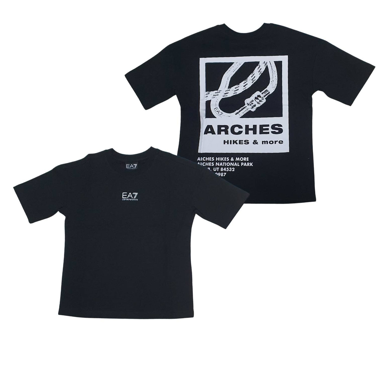 T-SHIRT BAMBINI ARMANI EA7 E26 7B000290 AF13244 UC001 NERO