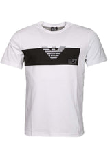 T-SHIRT HOMME ARMANI 3GPT10 BLANC NOIR COTON