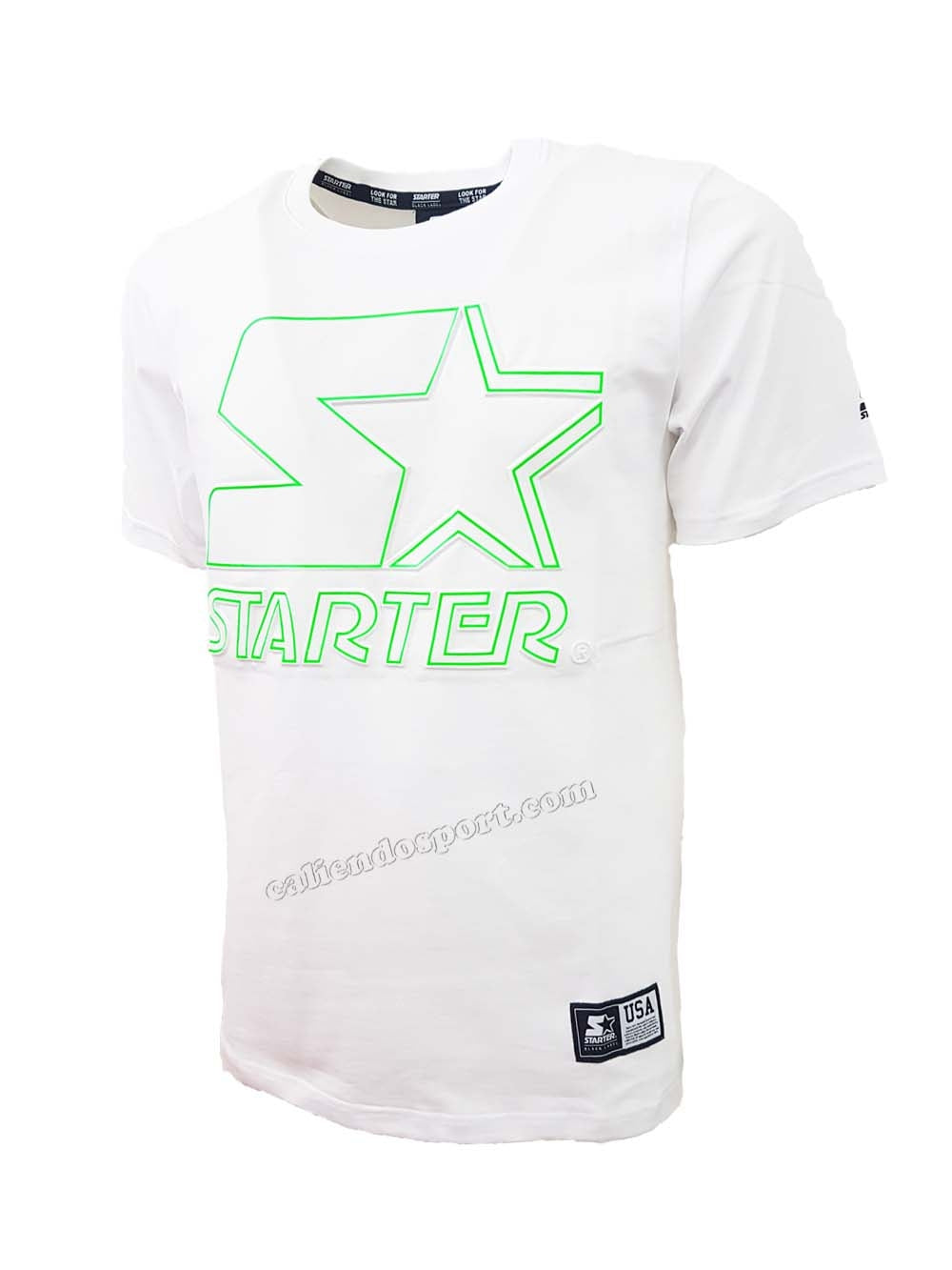 T-SHIRT STARTER 72946 NERO BIANCO COTONE
