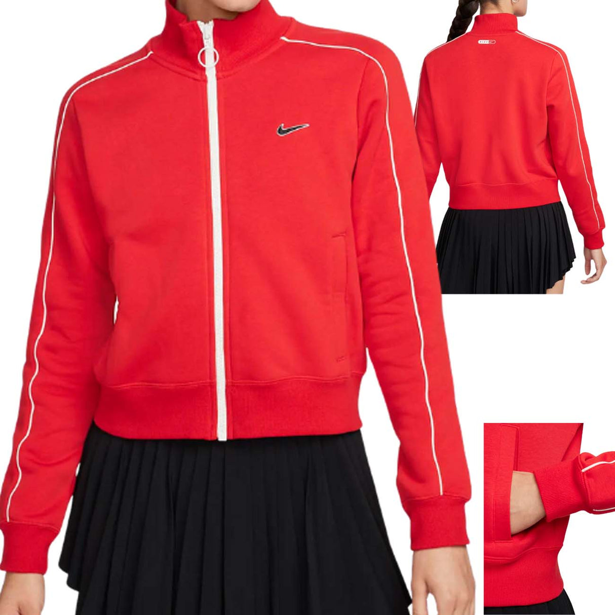 SWEAT-SHIRT SPORTWEAR EN COTON POLAIRE POUR FEMMES NIKE FV4973 657 ROUGE