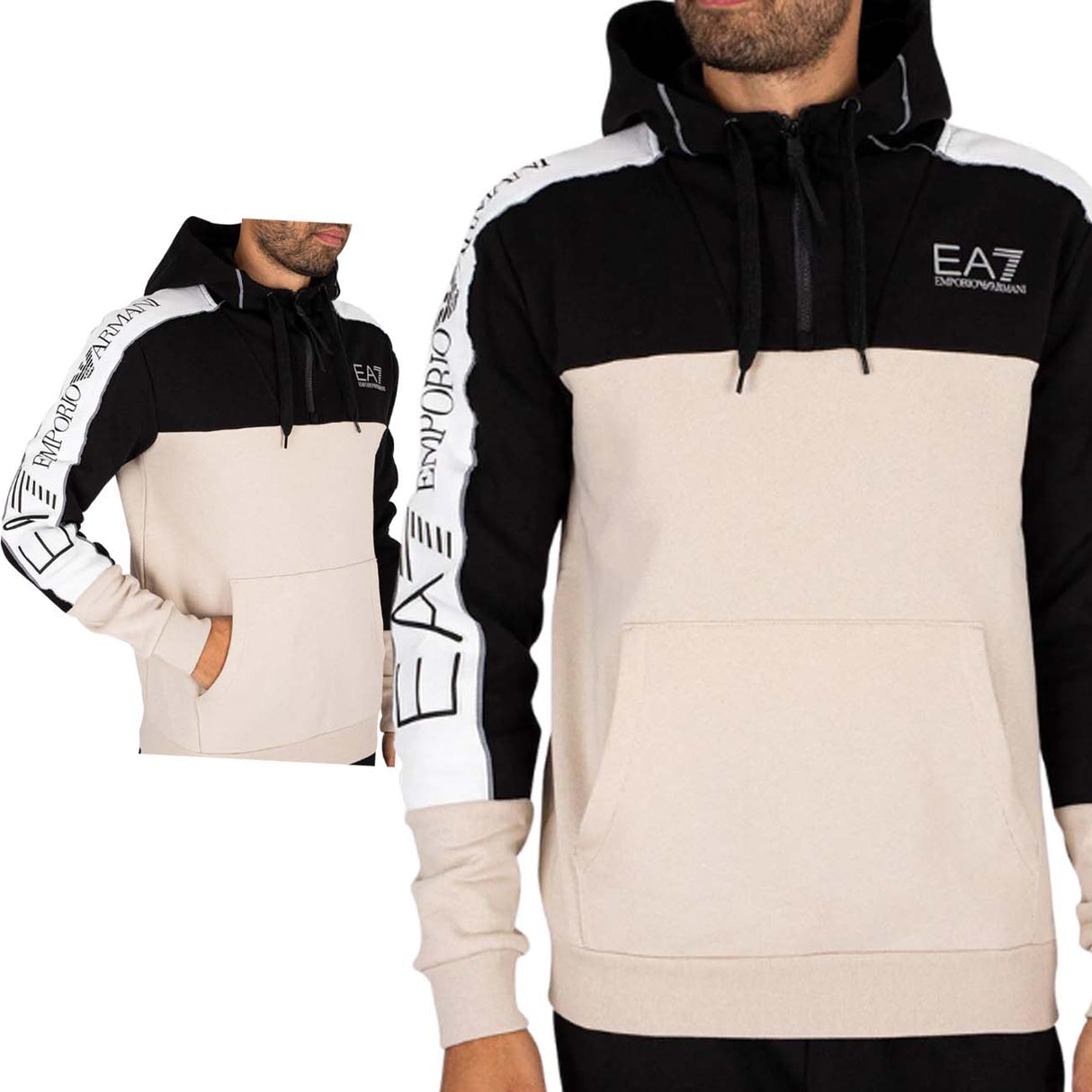 ARMANI EA7 6LPM15 PJ07Z FLEECE COTTON SWEATSHIRT