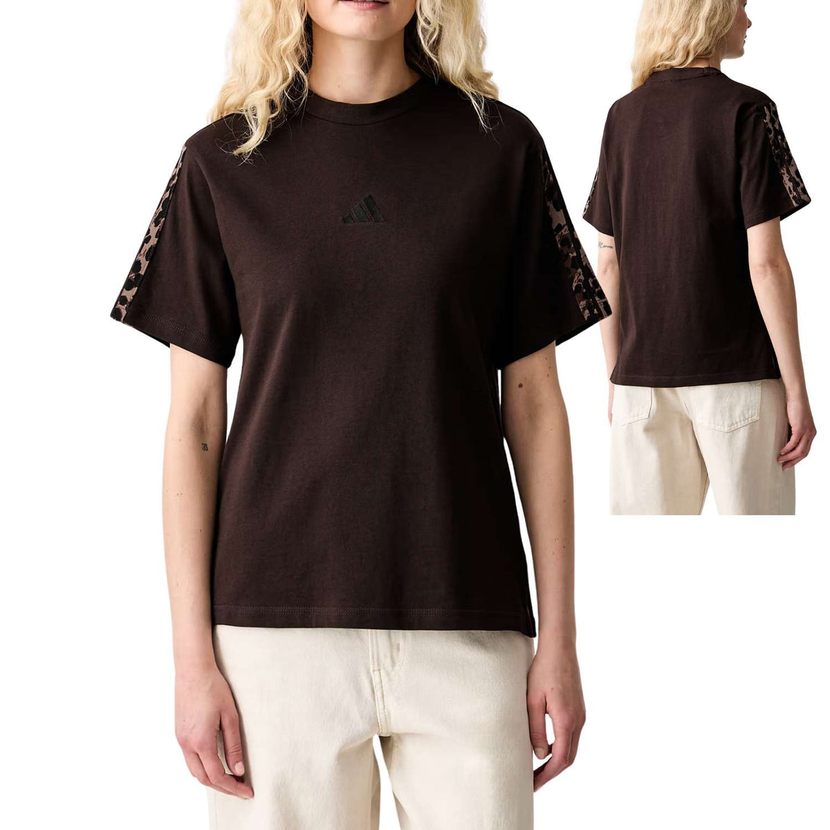 T-SHIRT DONNA ADIDAS KV9298 ESSENTIALS ANIMAL COTONE