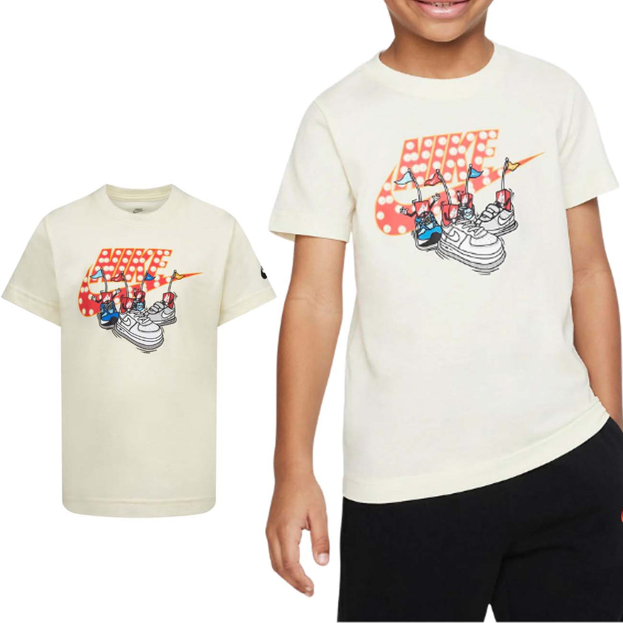 NIKE T-SHIRT 86K949 W3Z BUMPER CARS COTTON